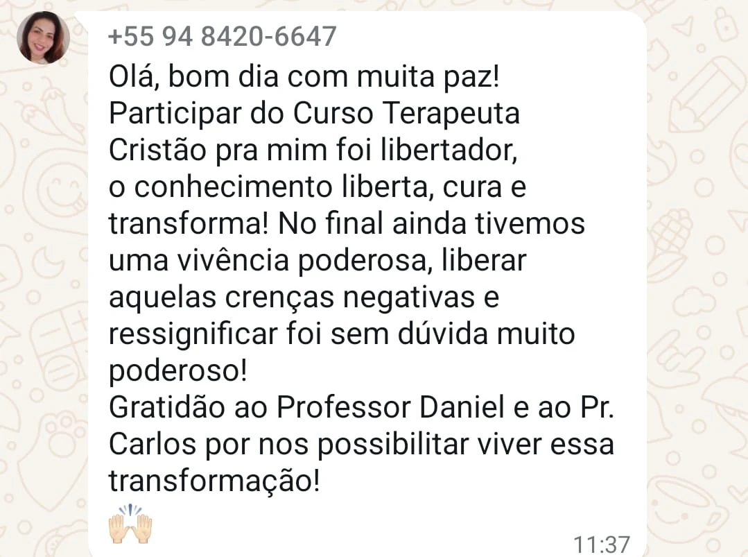 Depoimento real de participante do evento