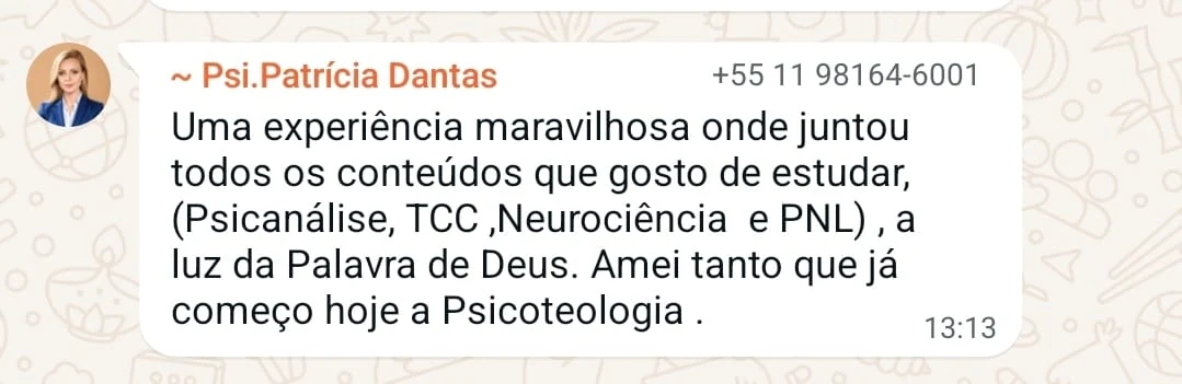Depoimento real de participante do evento
